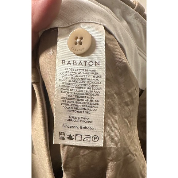 Aritzia Babaton Atelier High Waisted Pleated Tailored Shorts Tan Size 0 - Picture 5 of 6